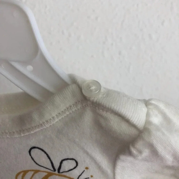 Baby Gap skirt outfit Bee Happy pastel linen stripes size 3-6 months - Picture 7 of 13